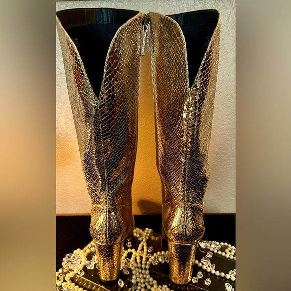 Poppy High Heeled Boots from Scoop.   Color Rose Gold Size 7.5 - Picture 6 of 11